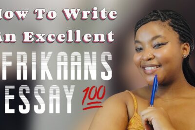 How To Write An Essay In Afrikaans